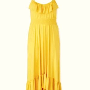 Torrid Super Soft Lemon Yellow High/Low Dress